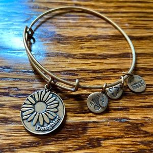 Alex and Ani gold tone Daughter bracelet